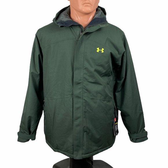 Under Armour Other - UA Winter Jacket for Men Insulated Green Under Armour Coat Hooded 1280813 310